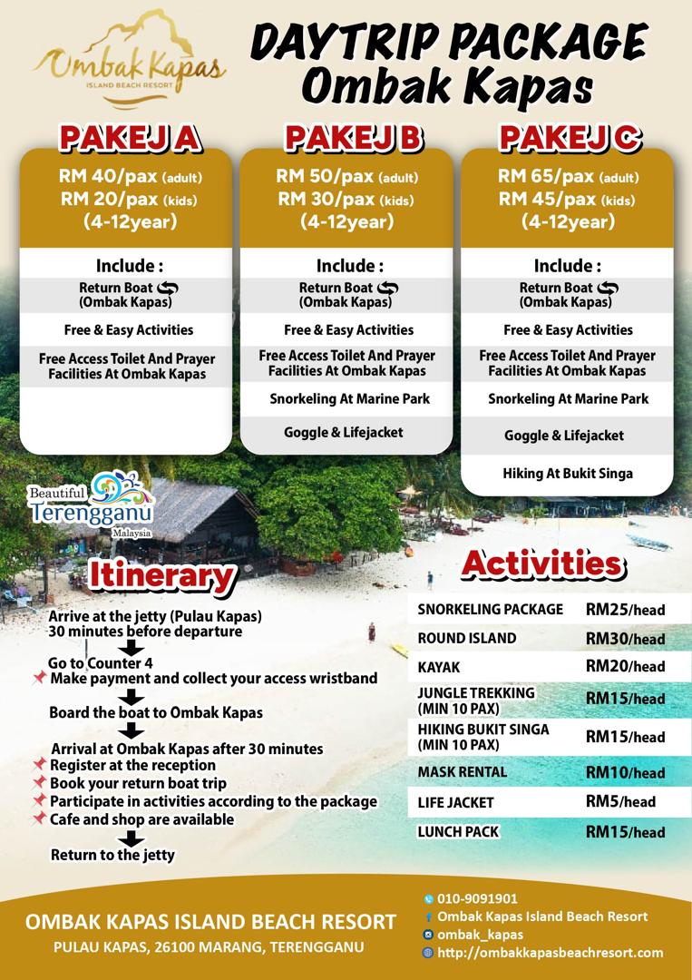 Pakej Promosi Ombak Kapas Beach Resort 2025